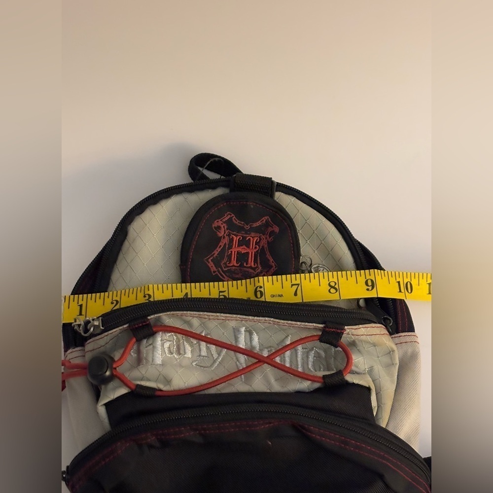 Harry Potter Vintage 2000 Hogwarts Small Mini Bag Backpack Black Gray Y2K - Picture 8 of 10
